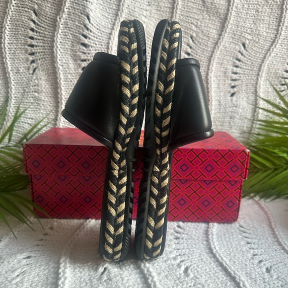 Tory Burch Espadrille Slide Sandals Flat
Platform Leather Size 8 in Black - Picture 11 of 13